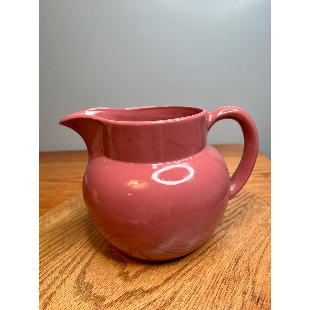 Vintage Bybee Pottery  Mauve Pitcher Primitive  Signed on Bottom From Kentucky